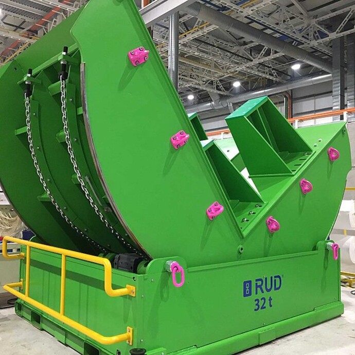 RUD TECDOS TM mit 32 Tonnen Tragfähigkeit in Lagerhalle