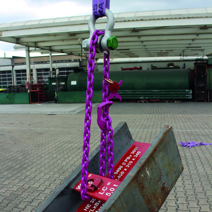 Chain Saver Rolle wird verwendet, um eine Kette beim Heben eines Trägers vor der scharfen Kante des Schäkels zu schützen