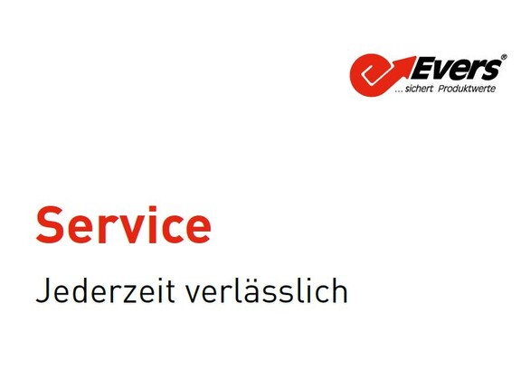 Bild mit weißem Hintergrund und dem Titel "Service"
