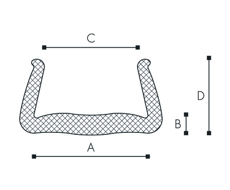 Technische Zeichnung U-Profil Stangen